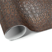 Vintages Wildkrokodillenleder Geschenkpapier (Rolleneckpunkt)