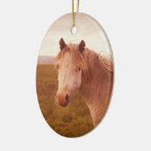 Vintages Wildpferd Keramik Ornament (Links)