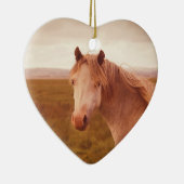Vintages Wildpferd Keramik Ornament (Rechts)