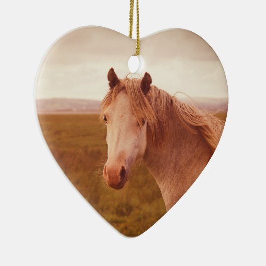 Vintages Wildpferd Keramik Ornament (Rechts)
