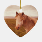 Vintages Wildpferd Keramik Ornament (Hinten)