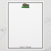 Vintages Wildschwein Zeichne BW #3C (Vorderseite)