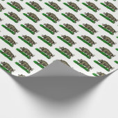 Vintages Wildschwein Zeichne BW #3C Geschenkpapier (Ecke)