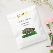 Vintages Wildschwein Zeichne BW #3C Geschenktütchen (Versiegelt)