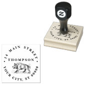 Vintages Wildschwein Zeichne BW #3C Gummistempel (Stempel)