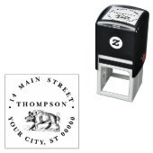 Vintages Wildschwein Zeichne BW #3C Permastempel (Beispiel)