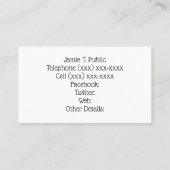 Vintages Wildschwein Zeichnend BW #2 Visitenkarte (Rückseite)