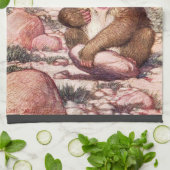 Vintages Wildtier, Baboons von Louis Sargent Geschirrtuch (Gefaltet)