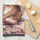 Vintages Wildtier, Baboons von Louis Sargent Geschirrtuch (Viertel Falte)