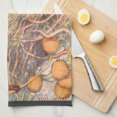 Vintages Wildtier, Orangutans von Louis Sargent Geschirrtuch (Viertel Falte)