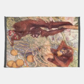 Vintages Wildtier, Orangutans von Louis Sargent Geschirrtuch (Horizontal)