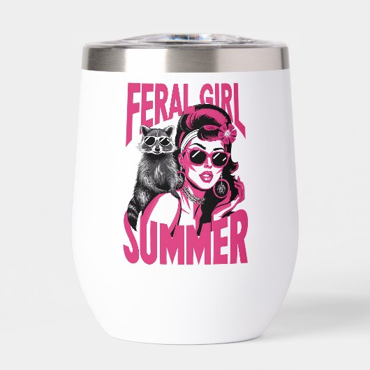 Vintages Wilhelm Mädchen Sommer Opossum Funny Racc (Vorderseite)