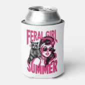 Vintages Wilhelm Mädchen Sommer Opossum Funny Racc Dosenkühler (Kanne Vorderseite)