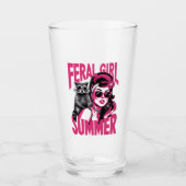 Vintages Wilhelm Mädchen Sommer Opossum Funny Racc Glas (Vorderseite)