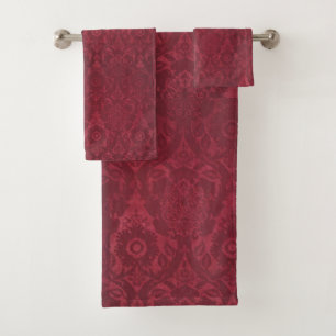Vintages William Morris Acorn Embossed Velvet Badhandtuch Set