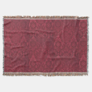 Vintages William Morris Acorn Embossed Velvet Decke