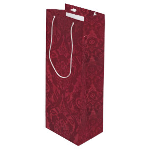 Vintages William Morris Acorn Embossed Velvet Geschenktüte Für Weinflaschen