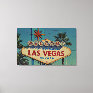 Vintages Willkommen in Las Vegas Wall Art Leinwanddruck