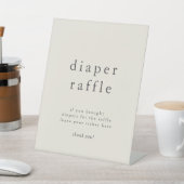 Vintages Windeln Raffle Pedestelle-Zeichen Sockelschild (In SItu)