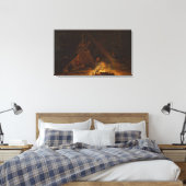 Vintages Winslow Homer Camp Feuer Leinwanddruck (Insitu (Schlafzimmer))