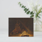 Vintages Winslow Homer Camp Feuer Postkarte (Stehend Vorderseite)