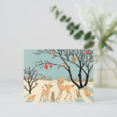 Vintages Winter-Märchenland Feiertagspostkarte (Stehend Vorderseite)