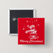 Vintages Winter-Märchenland-Weihnachten Carol Button (Vorne & Hinten)