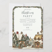 Vintages Winterdorf Einladung (Vorderseite)