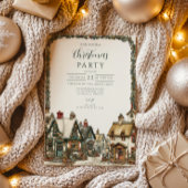 Vintages Winterdorf Einladung