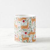 Vintages Winterhirschmuster. Weihnachtsba Kaffeetasse (Mittel)
