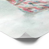 Vintages Winterrodelbahn Poster (Ecke)