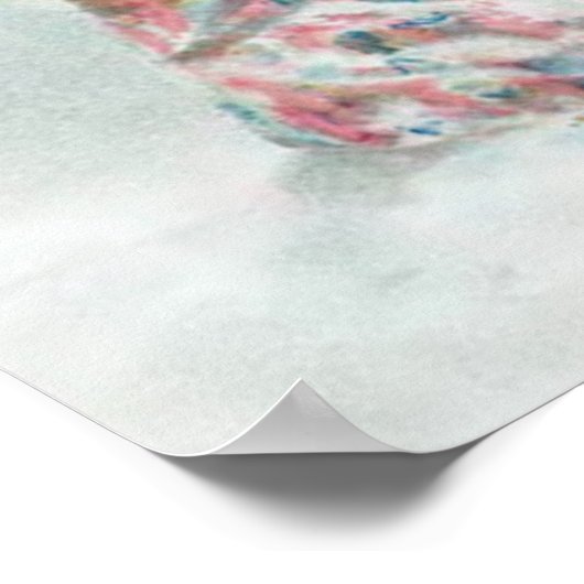 Vintages Winterrodelbahn Poster (Ecke)