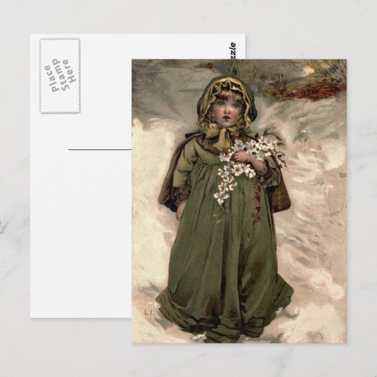 Vintages Winterschneegürtel Postkarte (Vorne/Hinten)