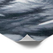 Vintages Winterski-Button Poster (Ecke)