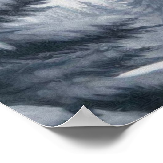 Vintages Winterski-Button Poster (Ecke)