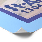 Vintages Wintersportort Poster (Ecke)