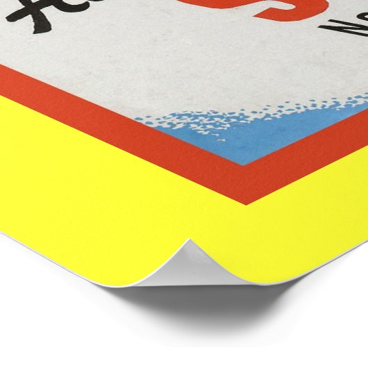 Vintages Wintersportort Poster (Ecke)