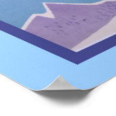 Vintages Wintersportort Poster (Ecke)