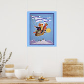 Vintages Wintersportort Poster (Küche)