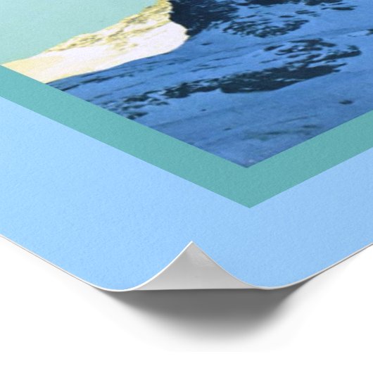 Vintages Wintersportort Poster (Ecke)