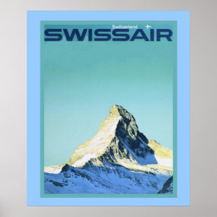 Vintages Wintersportort Poster