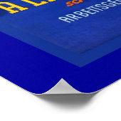 Vintages Wintersportort Poster (Ecke)