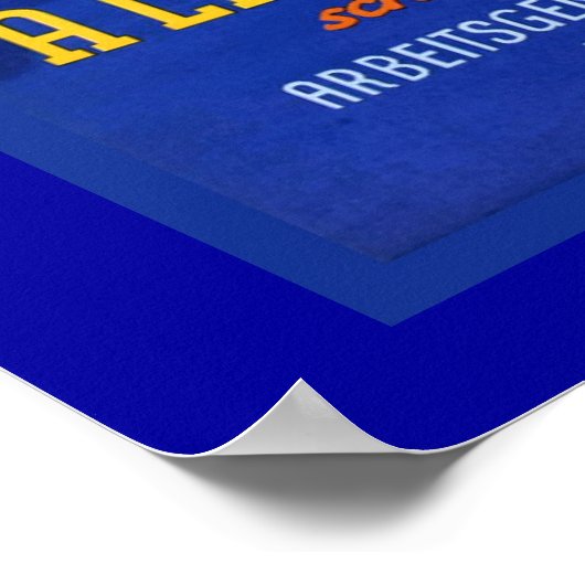 Vintages Wintersportort Poster (Ecke)