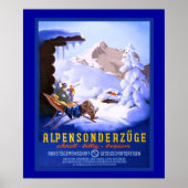 Vintages Wintersportort Poster (Vorne)