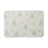 Vintages Winterwaldmuster Badematte (Vorderseite)