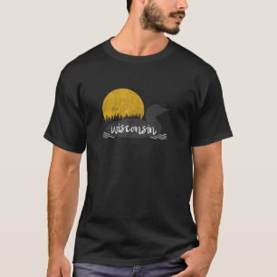 Vintages Wisconsin Loon Camping Wandern Gift T-Shi T-Shirt
