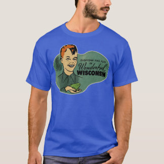 Vintages Wisconsin Tourist Frog Weird Kid TShirt
