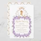 Vintages Wisteria Floral Regency Brautparty Einladung (Vorne/Hinten)