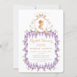 Vintages Wisteria Floral Regency Brautparty Einladung