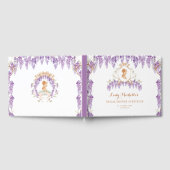 Vintages Wisteria Floral Regency Brautparty Gästebuch (Voll)